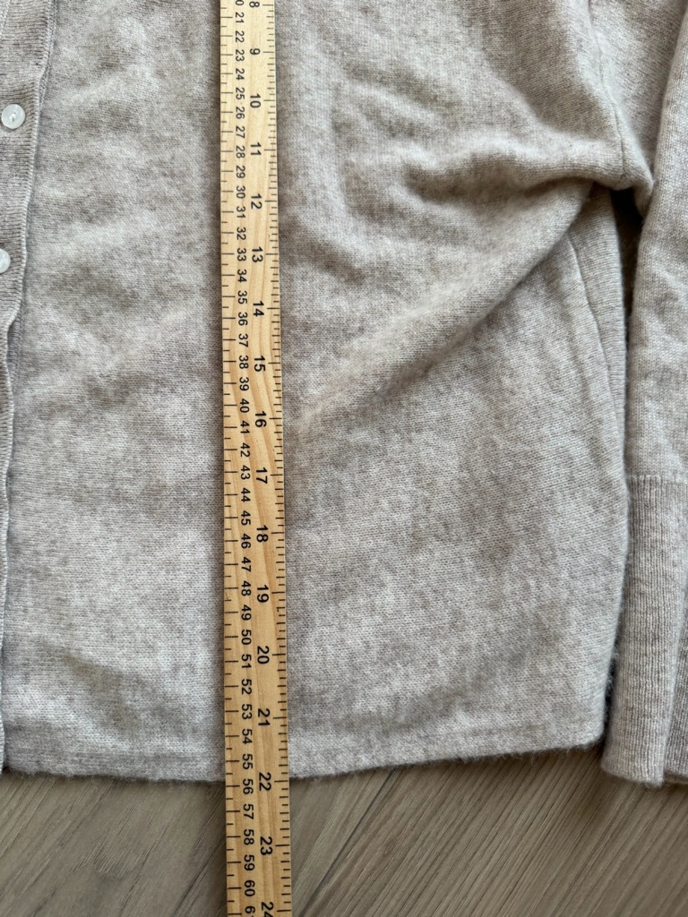 Jason Wu 100% Cashmere beige long-sleeved knit button-up cardigan Large - Picture 5 of 6